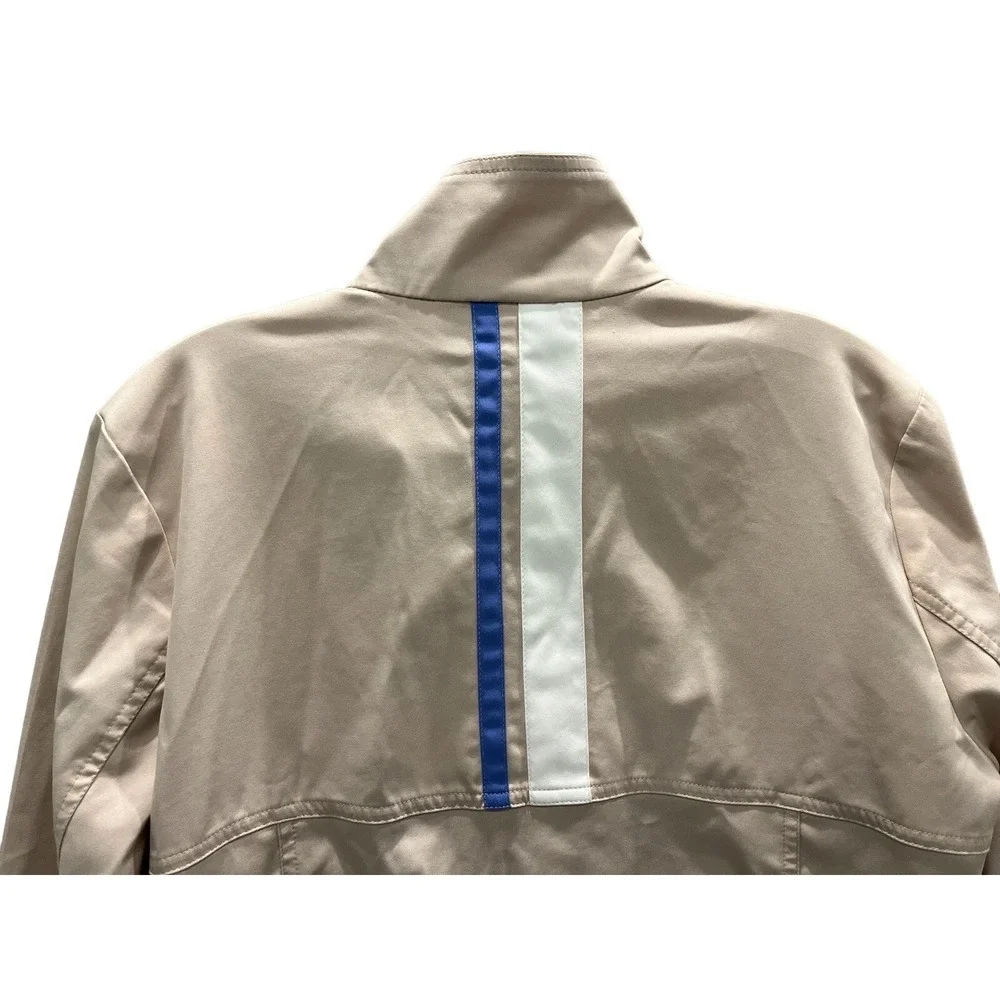 Nike Windbreaker Jacket Youth Large 12-14 Beige Active Tennis Golf Lightweight